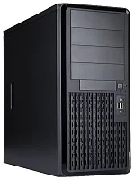 Midi Tower InWin PE689 Black USB3.0*2+A(HD)+fron fan 120mm*1+rear fan 120mm*1+ 2*2SATA+1*1SATA+Intrusion Switch/ holes for SL20” ATX RACKMOUNT*(без блока питания) (6141921)