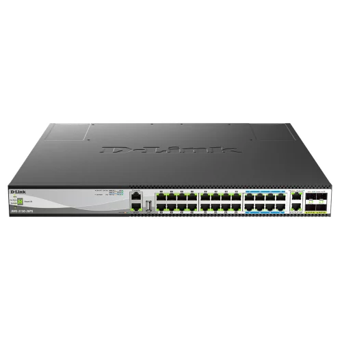 Коммутатор/ Управляемый L3 PoE-коммутатор, стек, 16x2.5GBase-T, 8x5GBase-T, 2x10GBase-T, 4x25GBase-X SFP28 (DMS-3130-30PS/A1A)