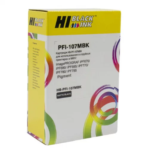 Картридж струйный Hi-Black PFI-107MBK черный матовый 130 мл для Canon iPF680/ 685/ 780/ 785 (1100070)