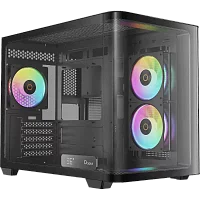 Корпус Компьютер без блока питания/ Case Ocypus Iota C50 Curve BK ARGB, Mini-Tower, TG, 3x120mm ARGB, 2xUSB-A 3.0 + 1xUSB-C, mATX, mITX Black (IOTA-C50-BKD300CD-GL)