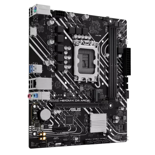 Материнская плата ASUS PRIME H610M-K D4 ARGB LGA1700 mATX 2xDDR4 PCIEx16 PCIEx1 M.2 HDMI GLAN (90MB1HN0-M0EAY0)