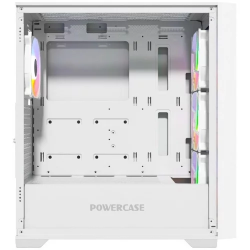 Powercase ByteFlow White, Tempered Glass, 4x 120mm ARGB fans, ARGB HUB, белый, ATX (CBFW-A4) фото 4