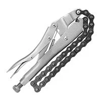 Зажимные клещи цепные с фиксатором Deli DL20018 230мм, длина цепи 450мм, регулировочный винт