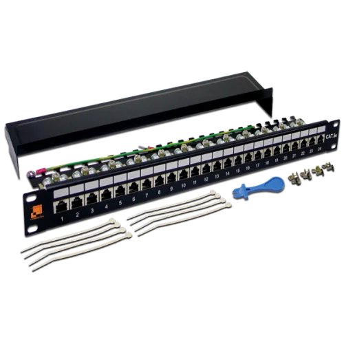 Патч-панель LANMASTER 24 порта, STP, кат.5E, 1U (LAN-PPL24S5E)