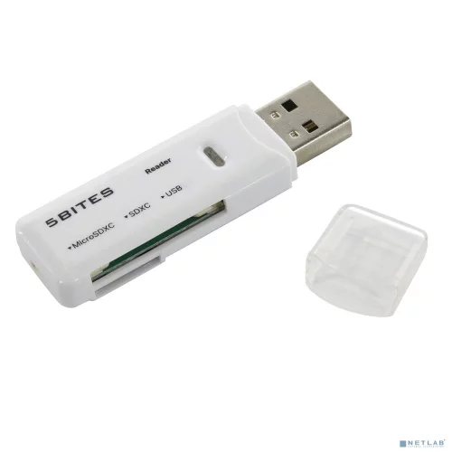 5bites Устройство ч/ з карт памяти RE3-200WH USB3.0 / SD / TF / USB PLUG / WHITE