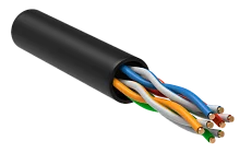 ITK Витая пара U/ UTP кат.5E 4x2х24AWG LSZH черный (305м) (LC3-C5E04-129)