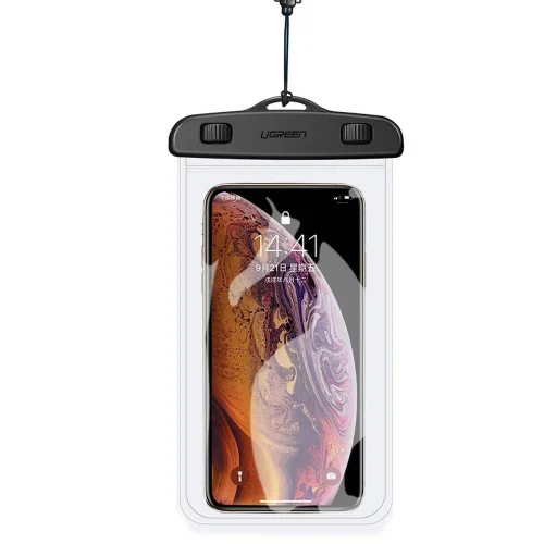Чехол водонепроницаемый UGREEN LP186 (60959) Waterproof Phone Pouch для телефона. Цвет: черный/ прозрачный