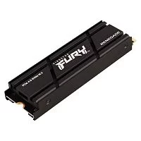 Твердотельный накопитель/ Kingston SSD Fury Renegade, 4000GB, M.2(22x80mm), NVMe, PCIe 4.0 x4, 3D TLC, R/W 7300/7000MB/s, IOPs 1 000 000/1 000 000, DRAM buffer 4096MB, TBW 4000, DWPD 0.55, with Heat Spreader (12 м (SFYRDK/4000G)