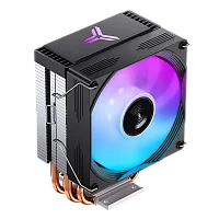 Кулер для процессора/ CPU Cooler JONSBO CR-1300 EVO Color (160W, 4-pin PWM, 128mm, Al/ Cu, 4x6mm, ARGB, 1x90mm, 42CFM, 28.2dBA, 2000RPM, S: 1851/ 1700/ 1200/ 115X, AM4/ AM5 Black) (CR-1300 EVO COLOR BLACK)