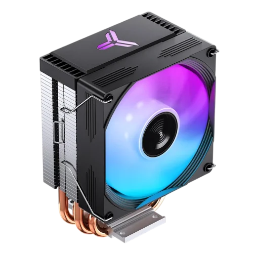Кулер для процессора/ CPU Cooler JONSBO CR-1300 EVO Color (160W, 4-pin PWM, 128mm, Al/ Cu, 4x6mm, ARGB, 1x90mm, 42CFM, 28.2dBA, 2000RPM, S: 1851/ 1700/ 1200/ 115X, AM4/ AM5 Black) (CR-1300 EVO COLOR BLACK)