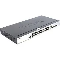 Сетевой коммутатор/ Managed L2 Switch 24x100Base-TX, 2x1000Base-X SFP, 2xCombo 1000Base-T/SFP, Surge 6KV, CLI, RJ45 Console, Dying Gasp (DES-3200-28/C1A)