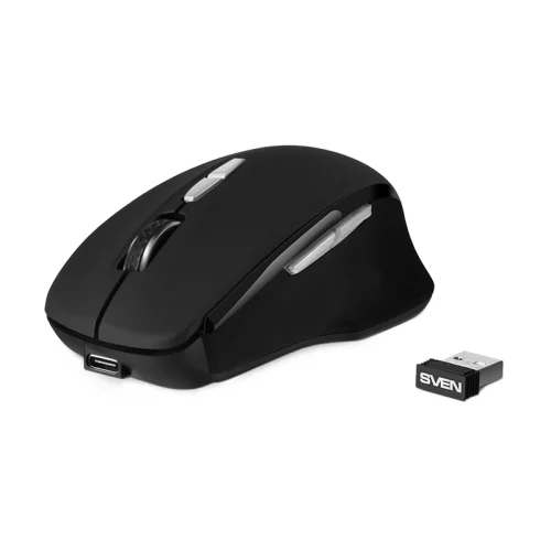 Беспроводная мышь SVEN RX-590SW чрн. (бесш. кл., Bluetooth, 2,4GHz, 6+1кл., ST, 800-1600DPI, блист.) (SV-018375)