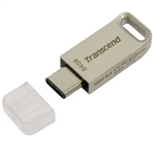Флеш-накопитель Transcend 64GB JetFlash 850, Silver Plating USB 3.1 TYPE C (TS64GJF850S) фото 2