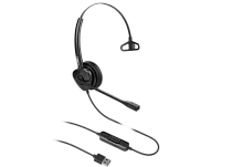Гарнитура для IP телефонов Fanvil HT301-U USB Headset, Leather cushions, 260° bendable boom arm, Dual Color LED Indicator, Supports ENC technology Noise Cancellation, Mono Headset