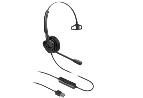 Гарнитура для IP телефонов Fanvil HT301-U USB Headset, Leather cushions, 260° bendable boom arm, Dual Color LED Indicator, Supports ENC technology Noise Cancellation, Mono Headset