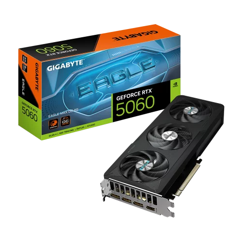 Видеокарта Gigabyte RTX5060 EAGLE MAX OC 8GB GDDR7 128bit 3xDP HDMI 3FAN RTL (GV-N5060EAGLEMAX OC-8GD)