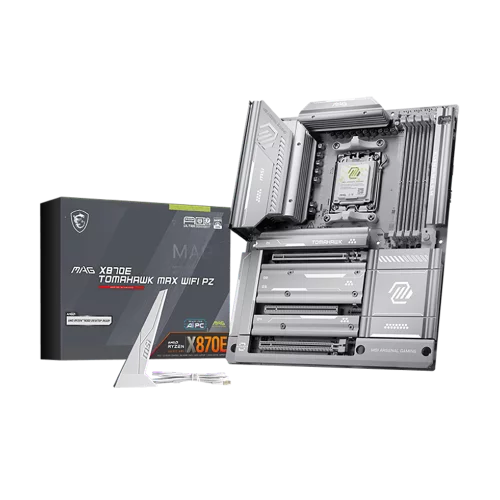 Материнская плата MSI MAG X870E TOMAHAWK MAX WIFI PZ X870E, AM5, 4*DDR5, 3*PCIEx16, 4*M.2, 2*TypeC, 2*USB3.2Gen2, 7*USB3.2Gen1, 8*USB2.0, 4*SATA3.0, 5G, 2*Type-C(DP), HDMI, ATX, RTL
