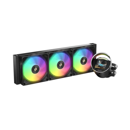 Система водяного охлаждения Ocypus Sigma L36 BK ARGB, 360mm, LCD Pump 2.4, 3x120mm ARGB fans, LGA115X/1200/1700/18XX, AM4/AM5