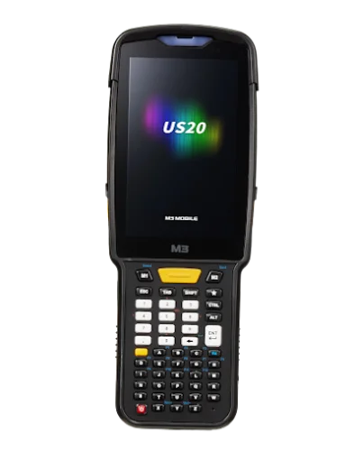 Терминал сбора данных M3 Mobile US20W Android 10.0 GMS, WVGA, WiFi, SE4710 2D Imager (45° Scan), Rear Camera, BT, GPS, NFC(HF), 4G/ 64G, 30-Key Alpha Numeric & Function , EXT Battery, Bullet Proof Film, Hand Strap (S20W0C-QCCWRE-HF)