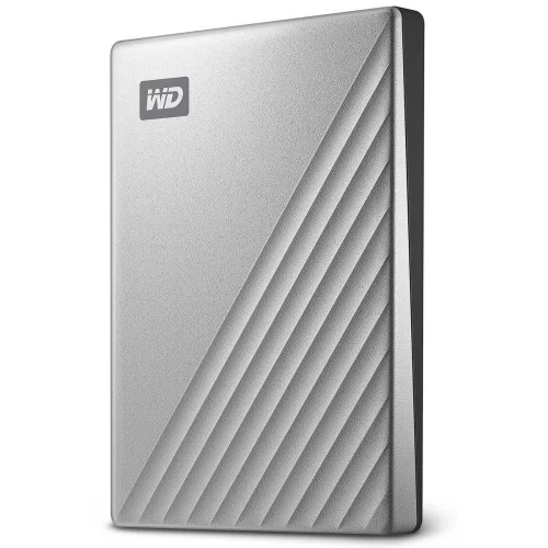 Внешние HDD/ Portable HDD 2TB WD My Passport ULTRA (Silver), USB-C/USB 3.2 Gen1, 110x82x13mm, 130g /12 мес./
