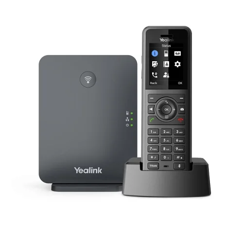 Yealink SIP - W77P телефон (база W70B + трубка W57R) до 10 SIP-аккаунтов, до 10 трубок на базу, до 20 одновременных вызовов, шт (W77P#NTL)