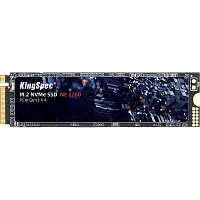 Твердотельный накопитель/ Kingspec SSD NE-2TB 2280, 2048GB, M.2(22x80mm), NVMe, PCIe 3.0 x4, R/W 3000/1900MB/s, IOPs н.д./н.д., TBW 1000, DWPD 0.45 (3 года)