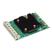 HBA-адаптер Broadcom SAS 9502-16i SGL () OCP 3.0, PCIe v4 x8, Tri-Mode SAS/ SATA/ NVMe 12G HBA, 16port(2*int SFF8654), 3816 IOC, SGL {5} (007493) (05-50137-02)