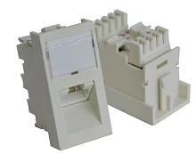 Вставка RJ-45 UTP Cat.5E, 22.5x45 мм угловая, с маркировкой, белая (TWT-SIP-RJ45/ F-WH) (TWT-SIP-RJ45/F-WH)