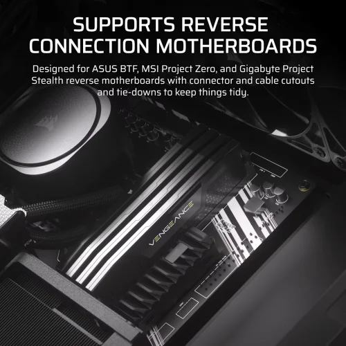 Корпус без блока питания/ Case Corsair Frame 4000D RS ARGB, Midi-Tower, TG, 3x120mm ARGB, 2xUSB-A 3.2, 1xUSB 3.2 Type-C, E-ATX, ATX, mATX, mITX Black (CC-9011296-WW) фото 8
