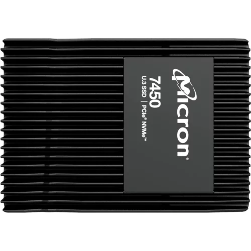 Серверные твердотельные накопители/ Micron SSD 7450 MAX, 12800GB, U.3(2.5 15mm), NVMe, PCIe 4.0 x4, 3D TLC, R/W 6800/5600MB/s, IOPs 1 000 000/410 000, TBW 70000, DWPD 3 (12 мес.) (MTFDKCC12T8TFS-1BC1ZABYY)