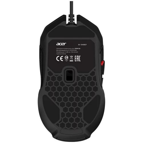 Мышь игровая компьютерная/ Проводная игровая мышь ACER OMW160 Wired USB Gaming Mouse (6400dpi) RGB (8but) black (ZL.MCEEE.00Q) фото 4
