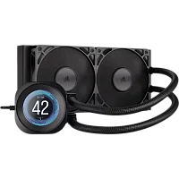 Система жидкостного охлаждения/ Water Cooling System Corsair NAUTILUS 240 RS LCD (240mm, Black/ Fans: 2x120mm, 72.8CFM, 36dBA, 2100RPM/ S: 1851, 1700, AM5, AM4) (CW-9061031-WW)