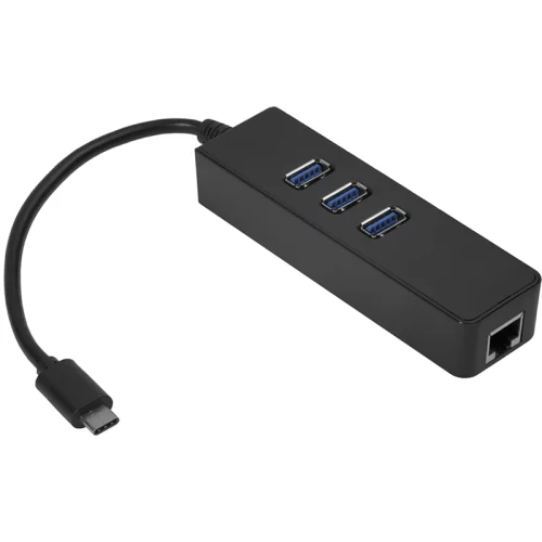 Greenconnect USB 3.1 Type C -> Ethernet RJ-45 F Lan Card + USB 2.0-разветвитель на 3 порта, сетевой адаптер (GCR-UC2CL01)