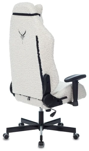 Кресло игровое Knight T1 молочный экомех с подголов. крестов. металл (KNIGHT T1 MILK) фото 4