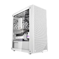 Корпус без блока питания/ Case PCCooler C3B310 WH, Mini-Tower, TG, Mesh, no fans, 2xUSB-A 2.0 + 1xUSB-A 3.0, mATX, mITX White