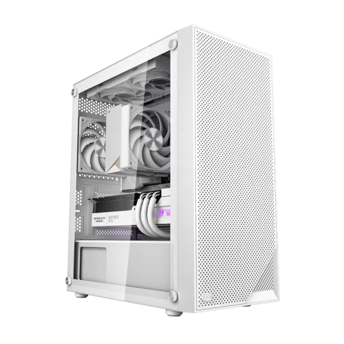 Корпус без блока питания/ Case PCCooler C3B310 WH, Mini-Tower, TG, Mesh, no fans, 2xUSB-A 2.0 + 1xUSB-A 3.0, mATX, mITX White