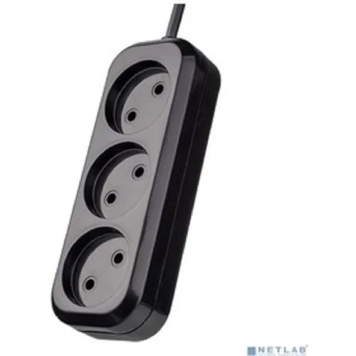 Perfeo Сетевой удлинитель без заземления RU POWER, PF_B4067 (5,0м, 3 розетки, чёрный (Р16-012))
