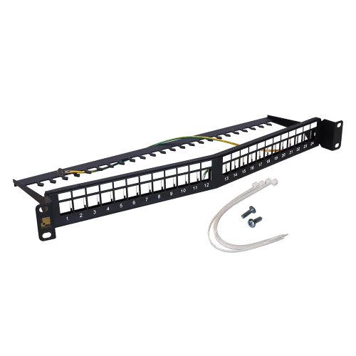 Патч-панель наборная Lanmaster LAN-PPAR24OK-STP 19 1U 24xRJ45 STP