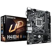 Материнская плата Gigabyte H410M H 2.0 H410, LGA1200, 2xDDR4, 1*PCI-Ex16, 2*PCI-Ex1, 1*M.2, 1*TypeC, 3*USB3.2Gen1, 6*USB2.0, 4*SATA3.0, 1G, VGA, HDMI, MATX, RTL