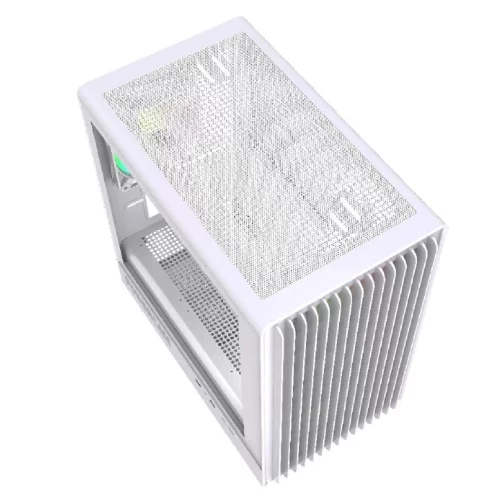 Powercase Корпус Mistral Micro C4W ARGB, Tempered Glass, 4x 120mm ARGB PWM Fan, белый, mATX (CMMCW-A4) фото 2