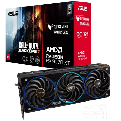 Видеокарта ASUS RX9070XT TUF GAMING COD BO7 SPECIAL EDITION OC 16GB GDDR6 256bit 3xDP HDMI 3FAN RTL (TUF-RX9070XT-O16G-COD-BO7) (90YV0L76-M0NM00)