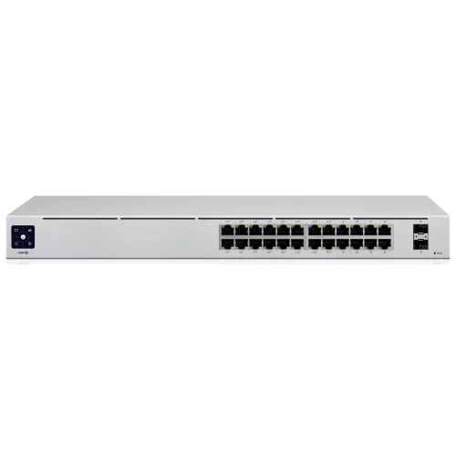 Коммутатор/ 24-port, Layer 2 PoE switch with a fanless cooling system.95W total PoE availability (USW-24-POE)