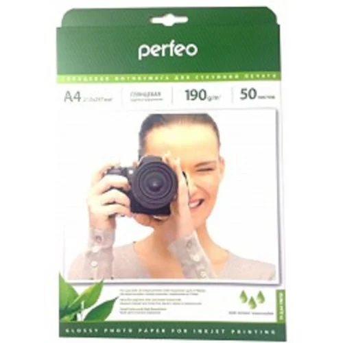 Perfeo PF-GLA4-190/ 50 Бумага Perfeo глянцевая , А4 190 г/ м2 , 50л (PF-GLA4-190/50)