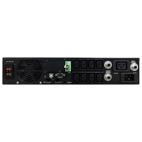 ИБП SRT-2000A, линейно-интерактивный, 2000ВА, 1800Вт, LCD, Rack/Tower, 8 розеток IEC320 C13 и 1 розетка C19 с резервным питанием, USB, RS-232, слот под SNMP карту, (SRT-2000A LCD) фото 3