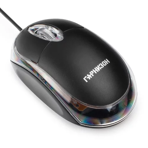 *Мышь Гарнизон GM-100, USB, чип- Х, черный, 1000 DPI, 2кн.+колесо-кнопка фото 2