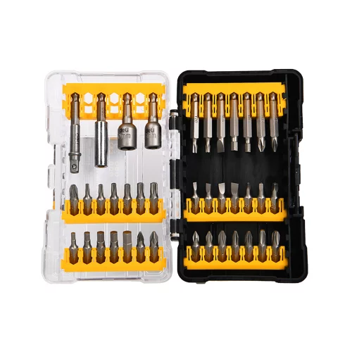 Набор бит и адаптеров 39 предметов в пластиковом кейсе Deli DL251202 сталь Cr-V