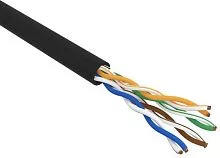 Кабель информационный Rexant 01-0045 кат.5E U/ UTP 4X2X24AWG PE внешний 305м черный