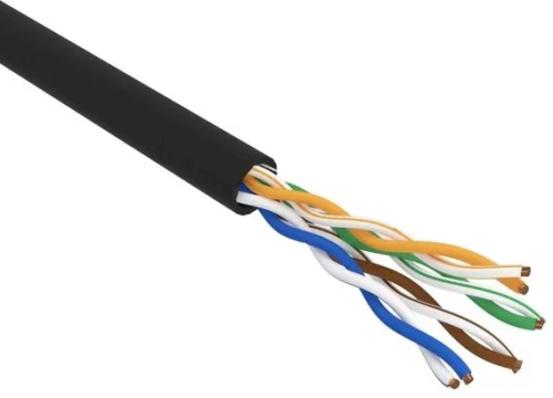 Кабель информационный Rexant 01-0045 кат.5E U/ UTP 4X2X24AWG PE внешний 305м черный