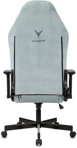 Кресло игровое Knight N1 Fabric серо-голубой Light-28 с подголов. крестов. металл (KNIGHT N1 SKY) фото 15