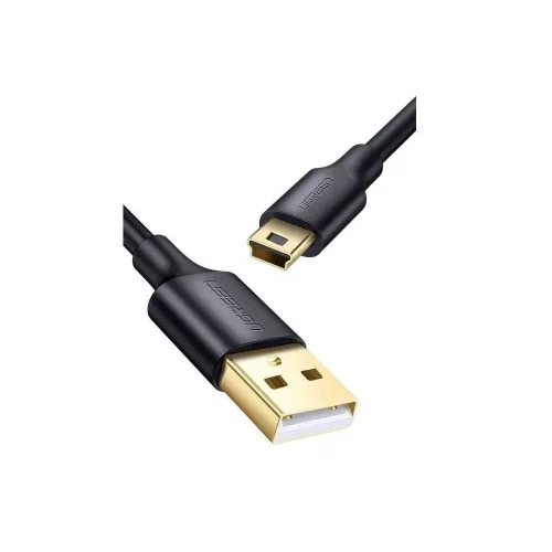 Кабель UGREEN US132 (10355) USB 2.0 A Male to Mini 5 Pin Male Cable. Длина: 1м. Цвет: черный (10355_)